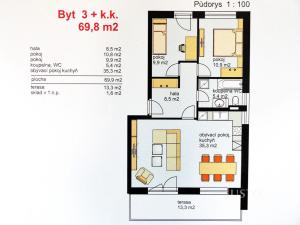 Prodej bytu 3+kk, Písek - Hradiště, Karla Boromejského, 84 m2