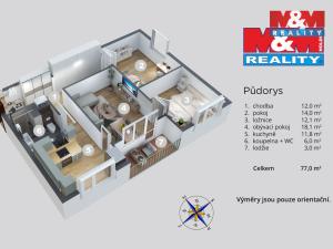 Prodej bytu 3+1, Litvínov - Horní Litvínov, Valdštejnská, 77 m2