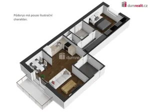 Pronájem bytu 2+kk, Český Krumlov - Vyšný, Vyšenská, 56 m2