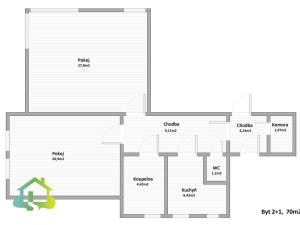 Pronájem bytu 2+1, Liberec, nám. Tržní, 70 m2