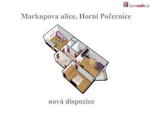 Prodej bytu 3+kk, Praha - Horní Počernice, Markupova, 61 m2