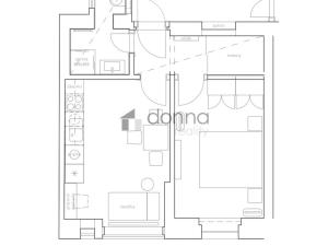 Pronájem bytu 2+kk, Praha, Slezská, 41 m2