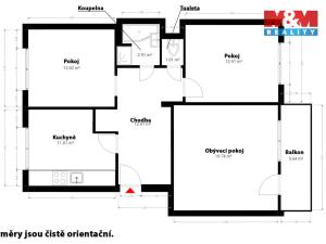 Prodej bytu 3+1, Oselce, 72 m2