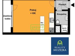Pronájem bytu 1+kk, Brno - Žabovřesky, Voroněžská, 30 m2