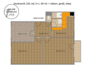 Prodej bytu 3+1, Doubravník, 69 m2
