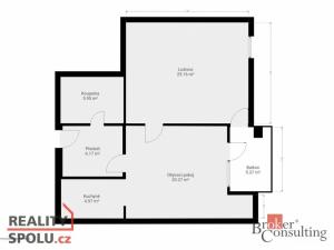Pronájem bytu 2+kk, Plzeň - Severní Předměstí, Brněnská, 63 m2