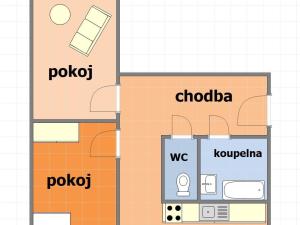 Prodej bytu 2+1, Náchod, Mlýnská, 58 m2