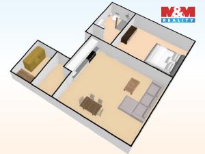 Pronájem bytu 2+kk, Slaný, Třebízského, 55 m2