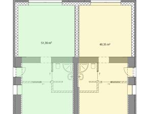 Pronájem bytu 2+kk, Všenory, Ke Hřbitovu, 51 m2