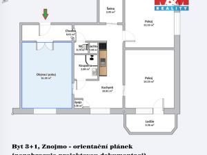 Prodej bytu 3+1, Znojmo, Aninská, 69 m2