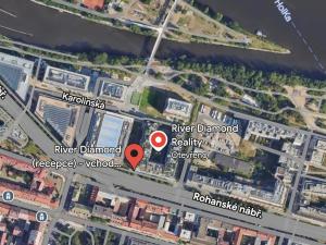 Pronájem bytu 2+kk, Praha - Karlín, Rohanské nábřeží, 57 m2