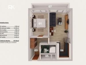 Prodej bytu 2+kk, Kolín, Rimavské Soboty, 40 m2