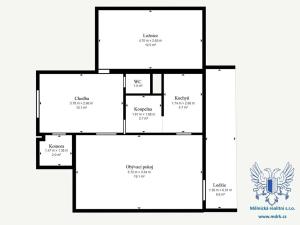 Pronájem bytu 2+1, Mělník, Kosmonautů, 60 m2