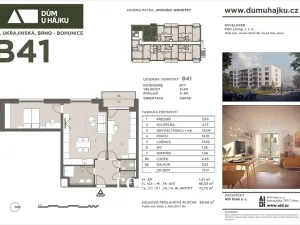 Prodej bytu 3+kk, Brno, Ukrajinská, 66 m2