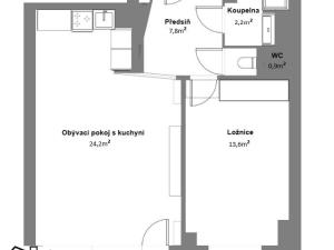 Pronájem bytu 2+kk, Dobříš, Fričova, 57 m2