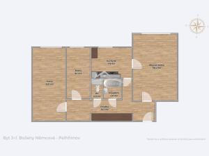 Prodej bytu 3+1, Pelhřimov, Boženy Němcové, 67 m2