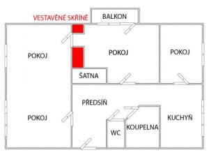 Pronájem bytu 4+1, Chomutov, Kamenná, 76 m2