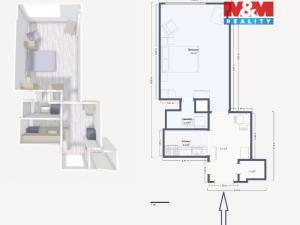 Pronájem bytu 1+kk, Praha - Vinohrady, Vinohradská, 38 m2