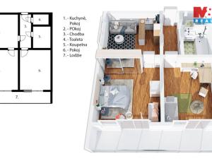 Pronájem bytu 3+kk, Jesenice, Sluneční, 66 m2
