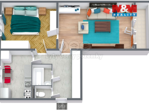 Pronájem bytu 2+1, Nová Role, Svobodova, 50 m2