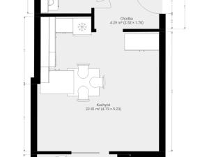 Pronájem bytu 1+kk, Brno, U Leskavy, 34 m2