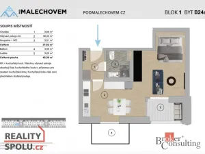 Prodej bytu 1+kk, Český Brod, Prokopa Velikého, 38 m2