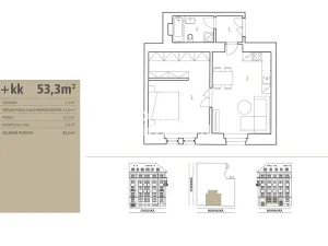 Pronájem bytu 2+kk, Praha - Vinohrady, Moravská, 53 m2