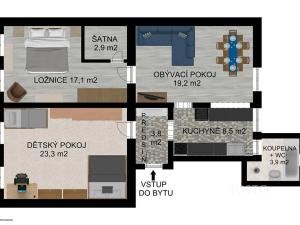 Prodej bytu 3+kk, Písek, Jeronýmova, 83 m2