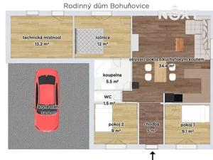 Prodej rodinného domu, Bohuňovice, Trusovická, 90 m2