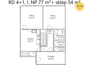 Prodej rodinného domu, Podolí, 140 m2
