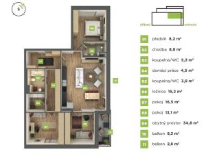 Prodej bytu 4+kk, Praha, Klánova, 117 m2