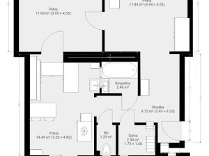 Pronájem bytu 2+1, Brno, Kolískova, 68 m2