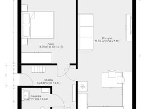 Pronájem bytu 2+kk, Brno - Pisárky, Poříčí, 57 m2