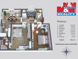 Prodej bytu 3+1, Ústí nad Labem - Klíše, Na Spálence, 88 m2