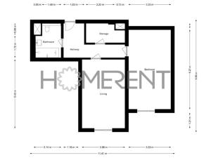 Pronájem bytu 2+kk, Brandýs nad Labem-Stará Boleslav - Brandýs nad Labem, Augustina Lukeše, 62 m2