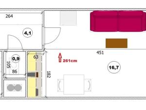 Pronájem bytu 1+kk, Praha - Strašnice, Tuklatská, 24 m2