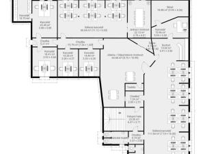 Pronájem kanceláře, Plzeň - Jižní Předměstí, náměstí T. G. Masaryka, 365 m2