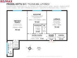 Prodej bytu 2+1, Litvínov - Horní Litvínov, Tylova, 55 m2
