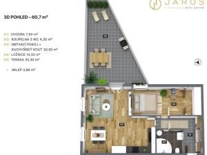 Prodej bytu 2+kk, Předměřice nad Jizerou, 61 m2