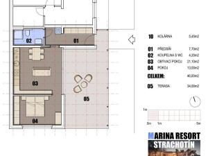 Prodej apartmánu, Strachotín, Šakvická, 46 m2