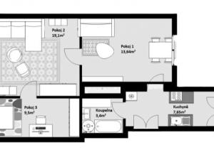 Prodej bytu 3+1, Praha - Nusle, Táborská, 55 m2