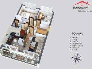 Prodej bytu 3+kk, Praha - Střížkov, Rumburská, 55 m2