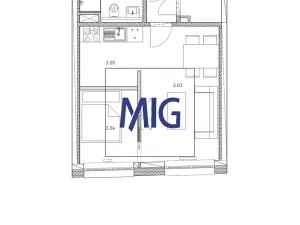 Pronájem bytu 2+kk, Brno, Cejl, 35 m2