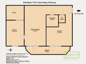 Prodej bytu 2+1, Olomouc, Handkeho, 66 m2