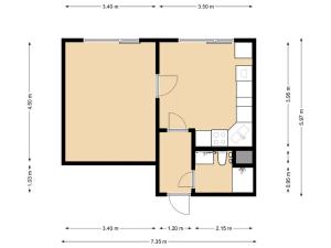 Pronájem bytu 1+1, Děčín - Děčín IX-Bynov, Gagarinova, 34 m2