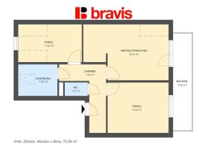 Prodej bytu 3+kk, Slavkov u Brna, Zelnice I, 61 m2