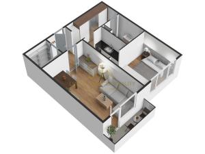 Pronájem bytu 2+1, Kaplice, Na Vyhlídce, 49 m2