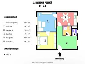 Prodej bytu 2+1, Břeclav, Břetislavova, 72 m2