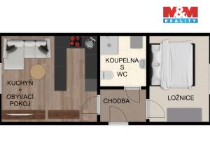 Prodej bytu 1+1, Ústí nad Orlicí, 17. listopadu, 37 m2