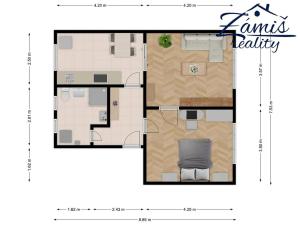 Pronájem bytu 2+1, Kladno, U tržnice, 51 m2